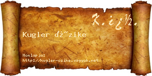 Kugler Őzike névjegykártya